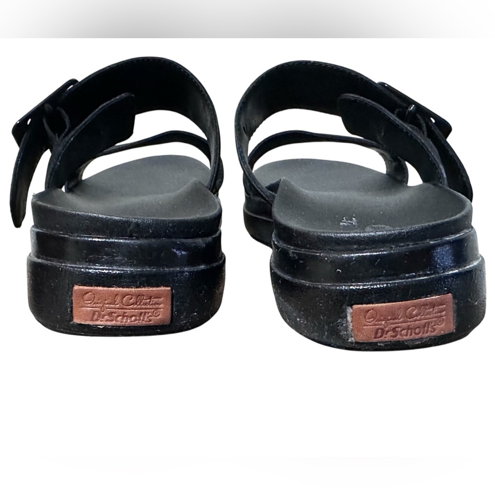 Dr. Scholl’s Black Styles Double Leather Strap Slide Sandals - Picture 5 of 8